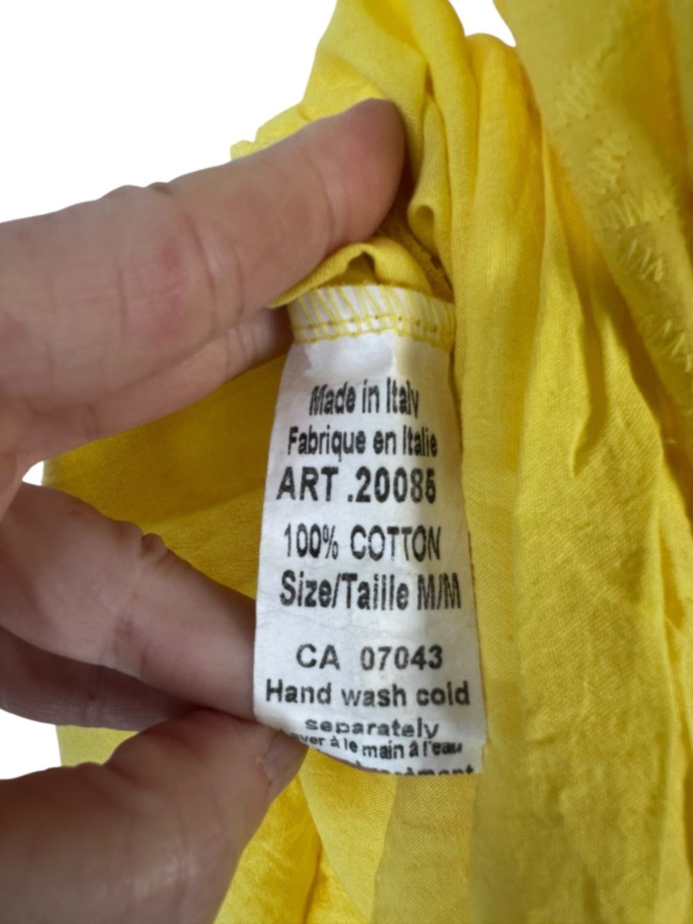 Valentina Naldi Eyelet High Low Dress Yellow Sleeveless Resort Medium Coastal - Picture 14 of 15